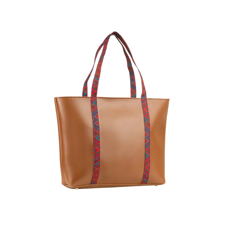 Tango Brown Tote Bag – Faux Leather Handbag