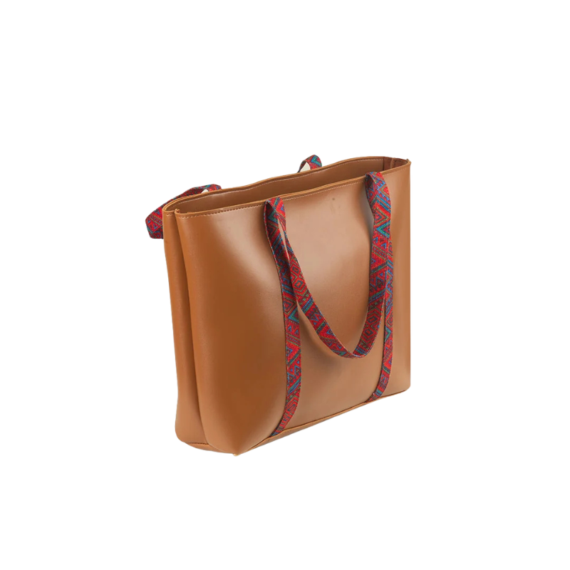 Tango Brown Tote Bag – Faux Leather Handbag
